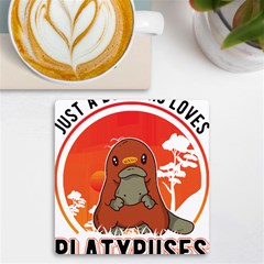 Platypus T-shirtplatypus Young T-shirt Uv Print Square Tile Coaster  by EnriqueJohnson