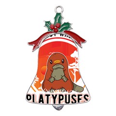 Platypus T-shirtplatypus Young T-shirt Metal Holly Leaf Bell Ornament by EnriqueJohnson