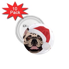 French Bulldog T- Shirt French Bulldog Merry Christmas T- Shirt (1) 1 75  Buttons (10 Pack) by ZUXUMI