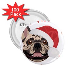 French Bulldog T- Shirt French Bulldog Merry Christmas T- Shirt (1) 2 25  Buttons (100 Pack)  by ZUXUMI