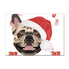 French Bulldog T- Shirt French Bulldog Merry Christmas T- Shirt (1) Sticker A4 (10 Pack) by ZUXUMI