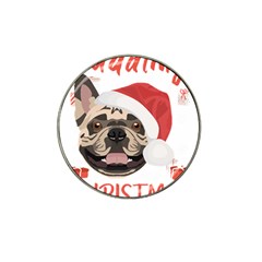 French Bulldog T- Shirt French Bulldog Merry Christmas T- Shirt (1) Hat Clip Ball Marker by ZUXUMI