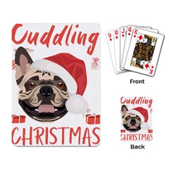 French Bulldog T- Shirt French Bulldog Merry Christmas T- Shirt (1) Playing Cards Single Design (rectangle) by ZUXUMI