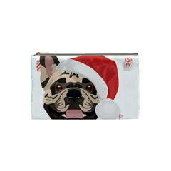 French Bulldog T- Shirt French Bulldog Merry Christmas T- Shirt (1) Cosmetic Bag (small) by ZUXUMI