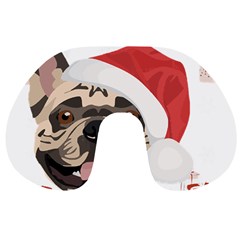 French Bulldog T- Shirt French Bulldog Merry Christmas T- Shirt (1) Travel Neck Pillow by ZUXUMI