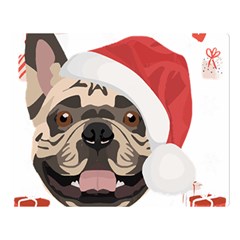 French Bulldog T- Shirt French Bulldog Merry Christmas T- Shirt (1) Premium Plush Fleece Blanket (large) by ZUXUMI