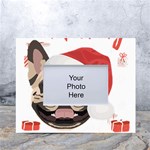 French Bulldog T- Shirt French Bulldog Merry Christmas T- Shirt (1) White Tabletop Photo Frame 4 x6  Front