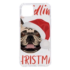 French Bulldog T- Shirt French Bulldog Merry Christmas T- Shirt (1) Iphone 14 Plus Tpu Uv Print Case by ZUXUMI