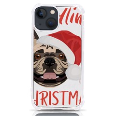 French Bulldog T- Shirt French Bulldog Merry Christmas T- Shirt (1) Iphone 13 Mini Tpu Uv Print Case by ZUXUMI