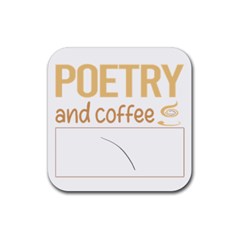 Poetry T-shirtif It Involves Coffee Poetry Poem Poet T-shirt Rubber Coaster (square) by EnriqueJohnson