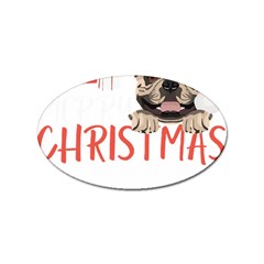 French Bulldog T- Shirt French Bulldog Merry Christmas T- Shirt (2) Sticker Oval (100 Pack) by ZUXUMI