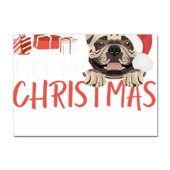 French Bulldog T- Shirt French Bulldog Merry Christmas T- Shirt (2) Sticker A4 (10 Pack) by ZUXUMI