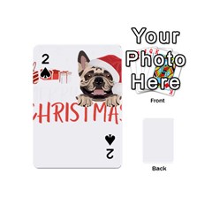 French Bulldog T- Shirt French Bulldog Merry Christmas T- Shirt (2) Playing Cards 54 Designs (mini) by ZUXUMI