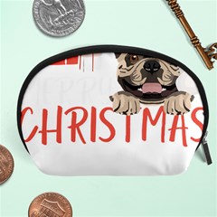 French Bulldog T- Shirt French Bulldog Merry Christmas T- Shirt (2) Accessory Pouch (large) by ZUXUMI