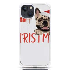 French Bulldog T- Shirt French Bulldog Merry Christmas T- Shirt (2) Iphone 13 Tpu Uv Print Case by ZUXUMI