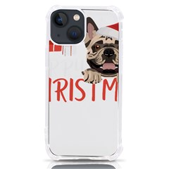 French Bulldog T- Shirt French Bulldog Merry Christmas T- Shirt (2) Iphone 13 Mini Tpu Uv Print Case by ZUXUMI