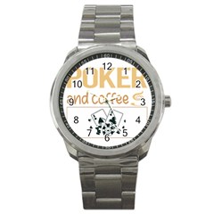 Poker T-shirtif It Involves Coffee Poker T-shirt Sport Metal Watch