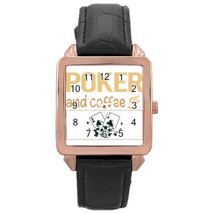 Poker T-shirtif It Involves Coffee Poker T-shirt Rose Gold Leather Watch 