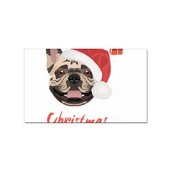 French Bulldog T- Shirt French Bulldog Merry Christmas T- Shirt Sticker (rectangular) by ZUXUMI