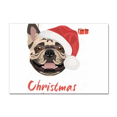 French Bulldog T- Shirt French Bulldog Merry Christmas T- Shirt Sticker A4 (100 Pack) by ZUXUMI