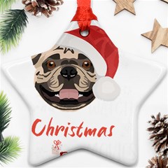 French Bulldog T- Shirt French Bulldog Merry Christmas T- Shirt Star Ornament (two Sides) by ZUXUMI