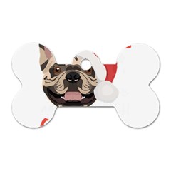 French Bulldog T- Shirt French Bulldog Merry Christmas T- Shirt Dog Tag Bone (one Side) by ZUXUMI