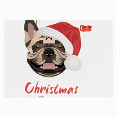 French Bulldog T- Shirt French Bulldog Merry Christmas T- Shirt Large Glasses Cloth by ZUXUMI