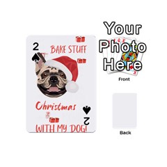 French Bulldog T- Shirt French Bulldog Merry Christmas T- Shirt Playing Cards 54 Designs (mini) by ZUXUMI