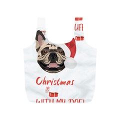 French Bulldog T- Shirt French Bulldog Merry Christmas T- Shirt Full Print Recycle Bag (s)