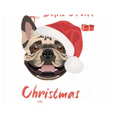 French Bulldog T- Shirt French Bulldog Merry Christmas T- Shirt Premium Plush Fleece Blanket (medium) by ZUXUMI