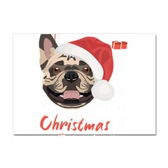 French Bulldog T- Shirt French Bulldog Merry Christmas T- Shirt Crystal Sticker (a4) by ZUXUMI