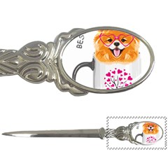 Pomeranian Dog T-shirtcute Pomeranian Dog Peeking Out Of A Mug T-shirt Letter Opener by EnriqueJohnson