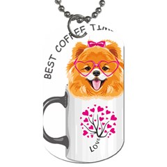 Pomeranian Dog T-shirtcute Pomeranian Dog Peeking Out Of A Mug T-shirt Dog Tag (two Sides) by EnriqueJohnson