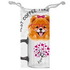 Pomeranian Dog T-shirtcute Pomeranian Dog Peeking Out Of A Mug T-shirt Jewelry Bag by EnriqueJohnson