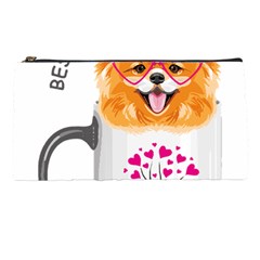 Pomeranian Dog T-shirtcute Pomeranian Dog Peeking Out Of A Mug T-shirt Pencil Case by EnriqueJohnson