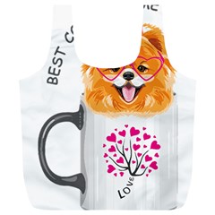 Pomeranian Dog T-shirtcute Pomeranian Dog Peeking Out Of A Mug T-shirt Full Print Recycle Bag (xl) by EnriqueJohnson