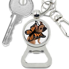 French Bulldog T- Shirt Frenchie Butterfly T- Shirt Bottle Opener Key Chain by ZUXUMI