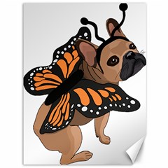 French Bulldog T- Shirt Frenchie Butterfly T- Shirt Canvas 36  X 48  by ZUXUMI