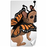 French Bulldog T- Shirt Frenchie Butterfly T- Shirt Canvas 40  x 72  39.28 x69.23  Canvas - 1