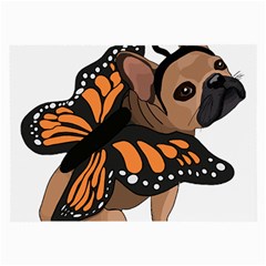 French Bulldog T- Shirt Frenchie Butterfly T- Shirt Large Glasses Cloth (2 Sides) by ZUXUMI