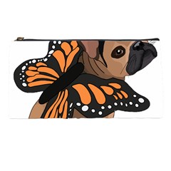 French Bulldog T- Shirt Frenchie Butterfly T- Shirt Pencil Case by ZUXUMI