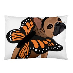 French Bulldog T- Shirt Frenchie Butterfly T- Shirt Pillow Case (two Sides) by ZUXUMI