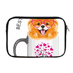 Pomeranian Dog T-shirtcute Pomeranian Dog Peeking Out Of A Mug T-shirt Apple Macbook Pro 17  Zipper Case by EnriqueJohnson