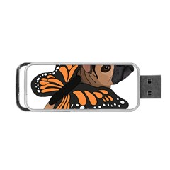 French Bulldog T- Shirt Frenchie Butterfly T- Shirt Portable Usb Flash (one Side) by ZUXUMI