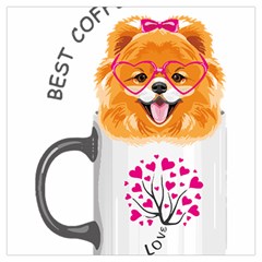 Pomeranian Dog T-shirtcute Pomeranian Dog Peeking Out Of A Mug T-shirt Lightweight Scarf  by EnriqueJohnson