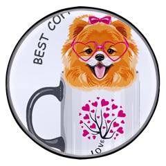 Pomeranian Dog T-shirtcute Pomeranian Dog Peeking Out Of A Mug T-shirt Wireless Fast Charger(black) by EnriqueJohnson