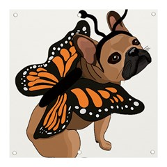 French Bulldog T- Shirt Frenchie Butterfly T- Shirt Banner And Sign 3  X 3  by ZUXUMI