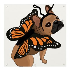 French Bulldog T- Shirt Frenchie Butterfly T- Shirt Banner And Sign 4  X 4  by ZUXUMI