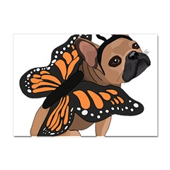 French Bulldog T- Shirt Frenchie Butterfly T- Shirt Crystal Sticker (a4) by ZUXUMI