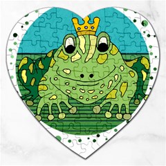 Frog Lovers Gift T- Shirtfrog T- Shirt Jigsaw Puzzle (heart) by ZUXUMI